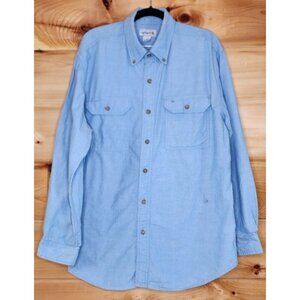 Carhartt Denim Shirt Men Large Blue Button Down Long Sleeve Casual Relaxed Fit